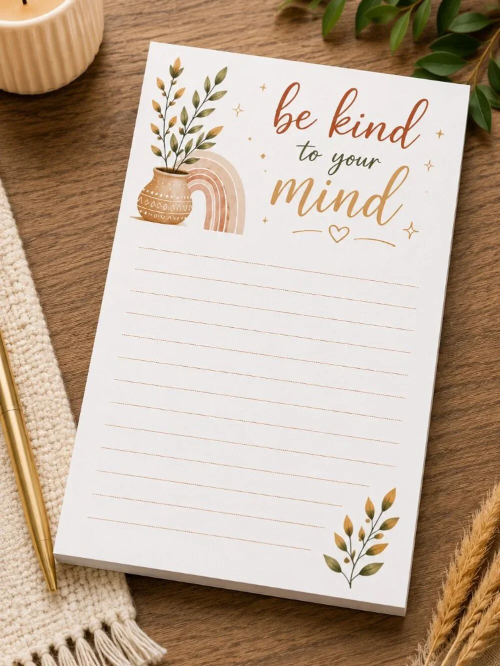 Be Kind to Your Mind Planner & Notepad Bundle